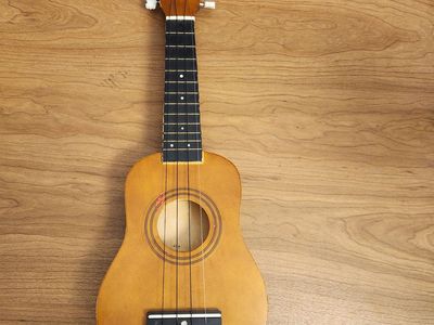 Nice no-name soprano ukulele. Sounds great, low action, easyn playing. No issues.
