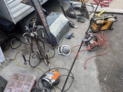 Tools and clothing,marble 12x12 about 60 pieces