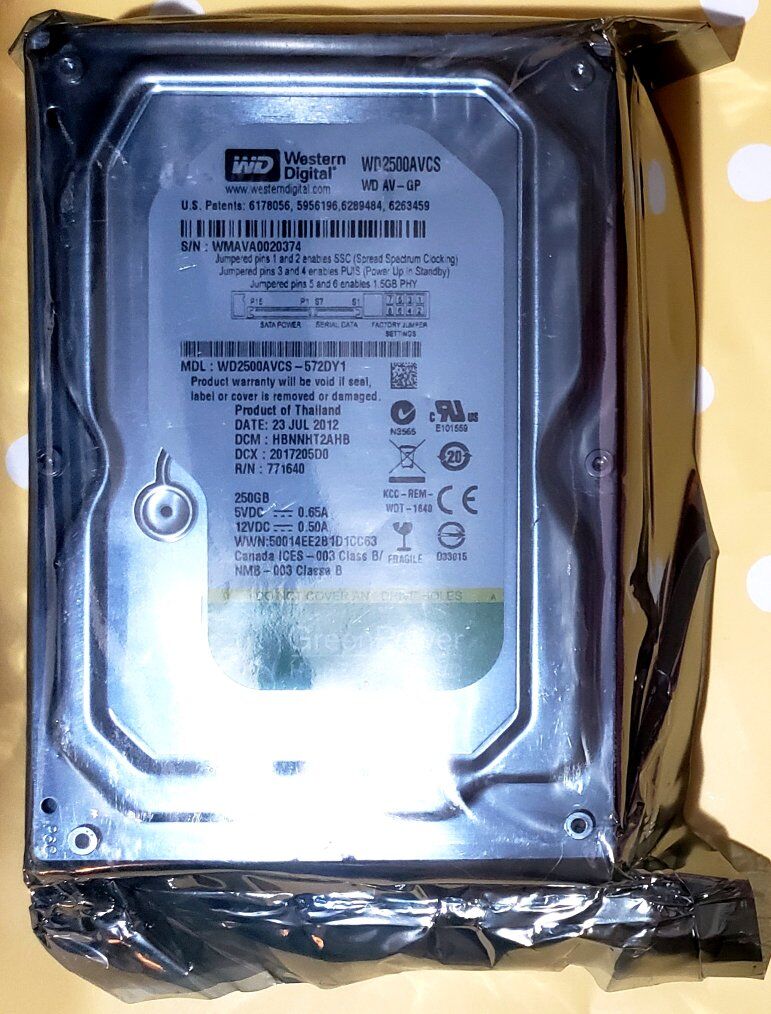 HARD DRIVE WESTERN DIGITAL WD2500AVCS WD BRAND NEW