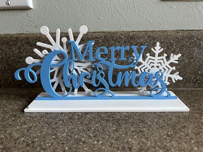 3D Print "Merry Christmas" Sign