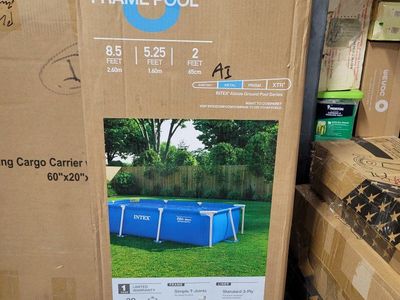 Intex 8.5' x 5.25' x 2' Rectangular Frame Above Ground Swimming Pool