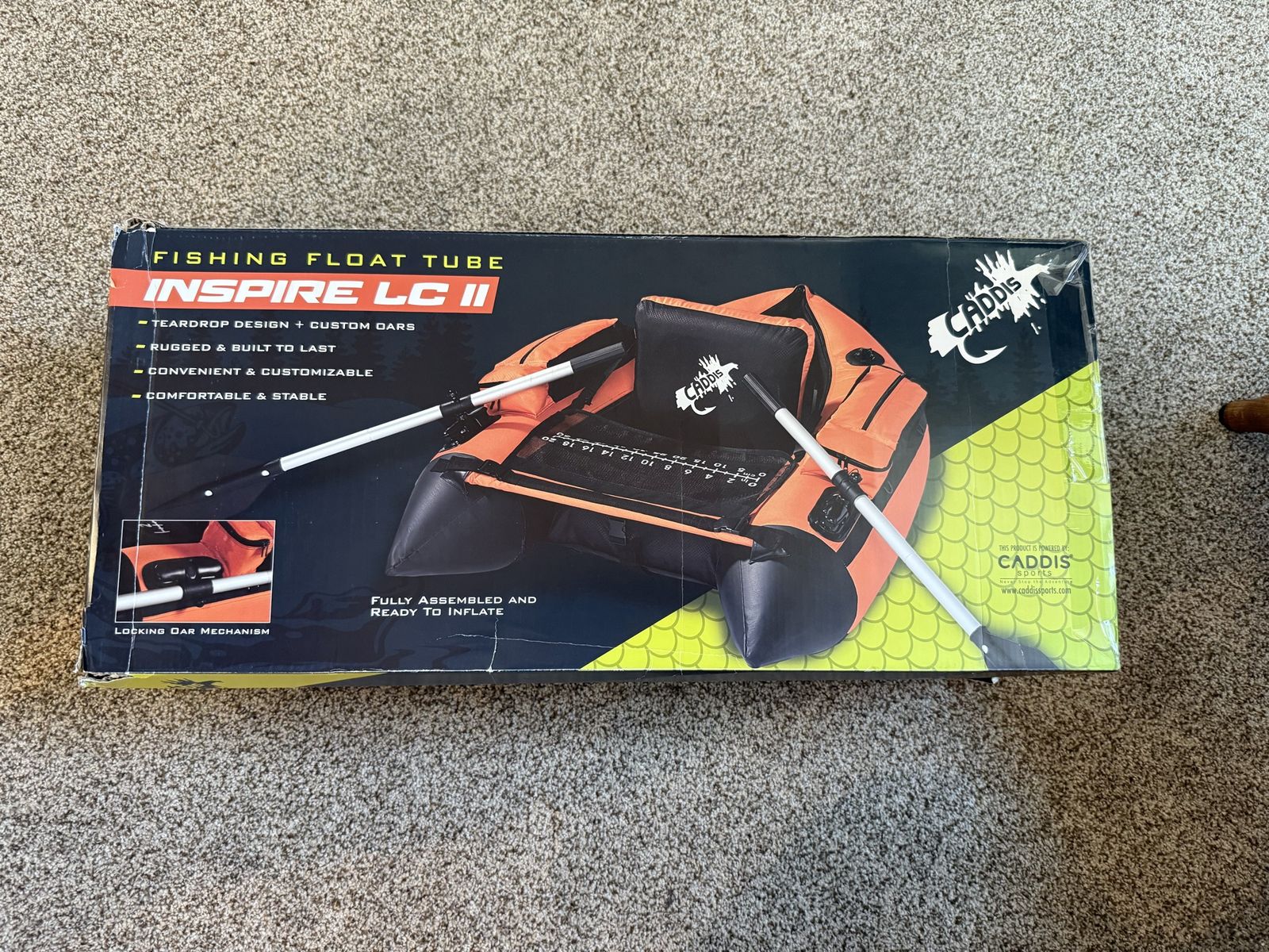 Caddis Inspire LC II Fishing Float Tube with Oars