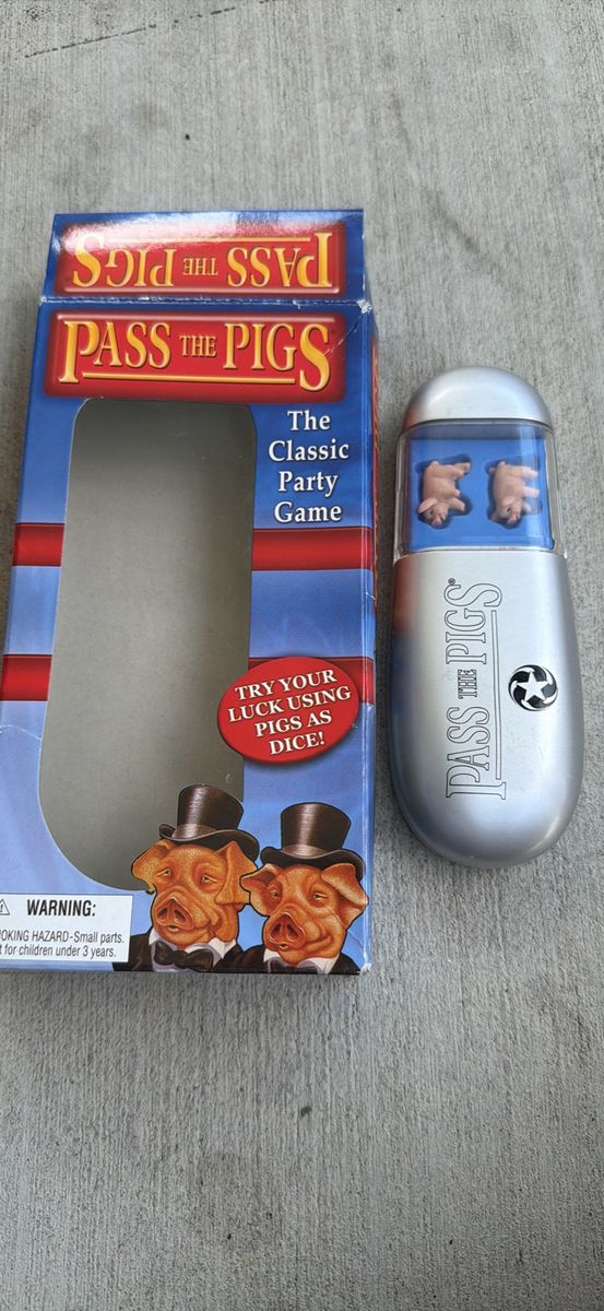 Pass The Pigs Classic Party Game - Portable Dice Game with Pig-Shaped Dice, Complete in Box