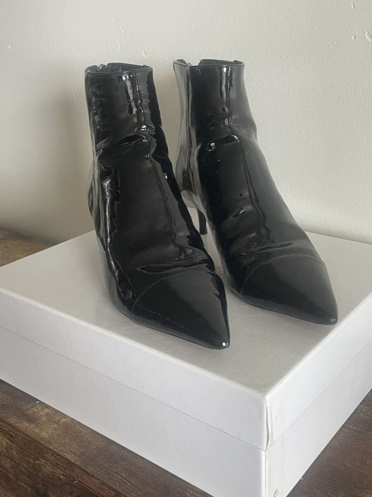 Alexandre Birman Patent Leather Booties