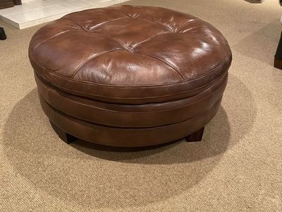 LEATHER OTTOMAN