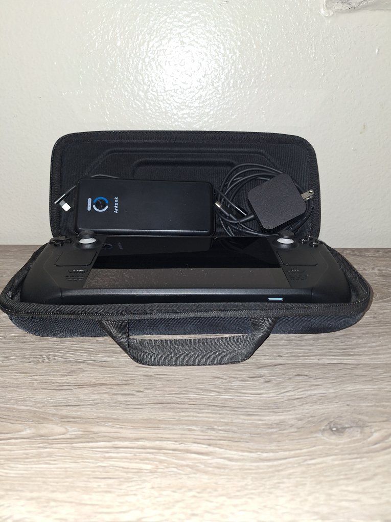 Valve Steam Deck Handheld Gaming Console with Carrying Case, Charger & Accessories. LCD 512gb storage space.