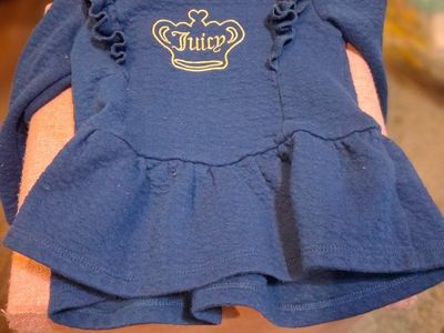 Juicy Couture 18 month Navy dress and Cat and Jack 28 month Jeans