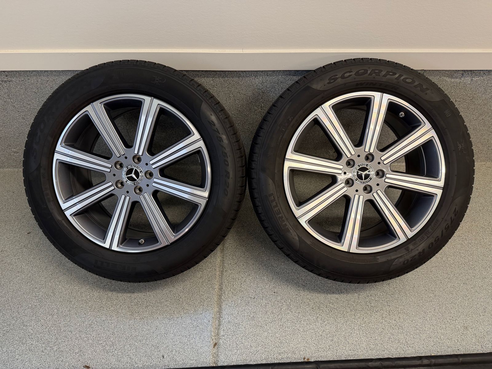 2020-2026 Mercedes-Benz GLS (X167) Factory Winter Wheel/Tire Set — Pirelli Scorpion Winter, 275/50R20