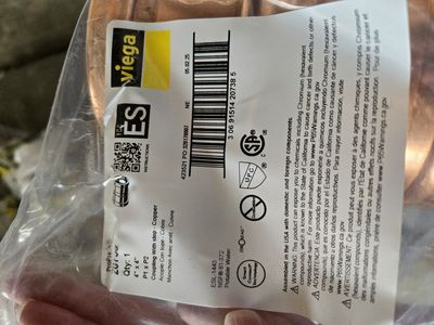 Viega / BMI Press-Fit Wrot Copper Tees - Various Sizes, New in Packaging
See description for sizes and prices.