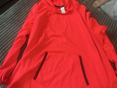 Livi Bright Red Athletic Hoodie with Front Pocket Size 18/20