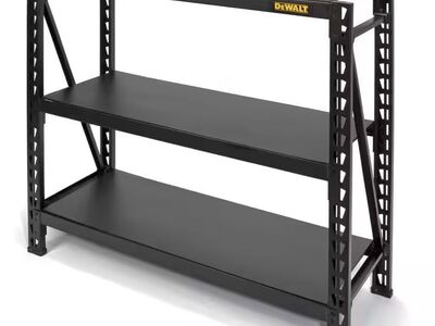 DEWALT 3-Tier Steel Garage Storage Shelving Unit Black (50 in. W x 48 in. H x 18 in. D)