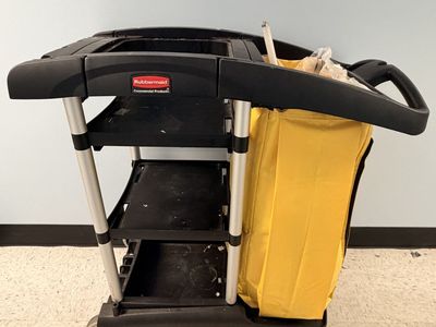Rubbermaid commercial cleaning cart.