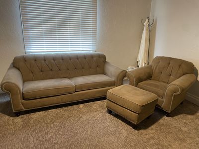 Sofa, Side Chair, & Ottoman
