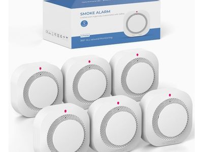 *NEW* PGST PG-S11 Smoke Alarm Detector 6-Pack Battery Powered White