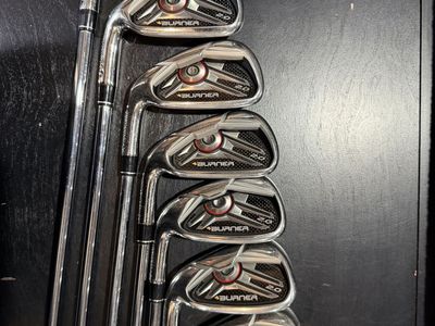 Left Hand - TaylorMade Burner 2.0 Irons Set - 4-PW 85 gram Regular Flex Steel Shafts Very Clean