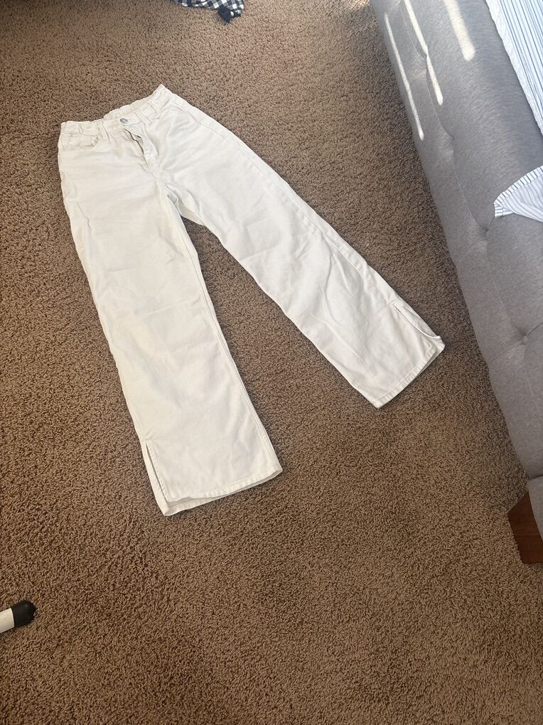 H&M White Pants Soze Small - XS