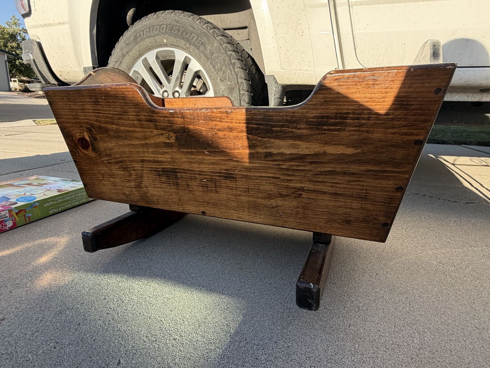 Handmade Wooden Baby Cradle Bassinet