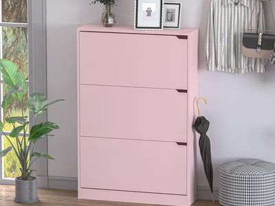 Pink Shoe Cabinet