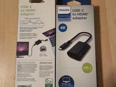 2 Philips USB C to HDMI Adapter, 4k 60 Hz