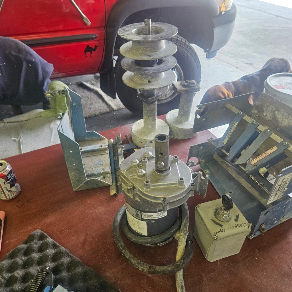 new motor and spare parts for older pool cover opener