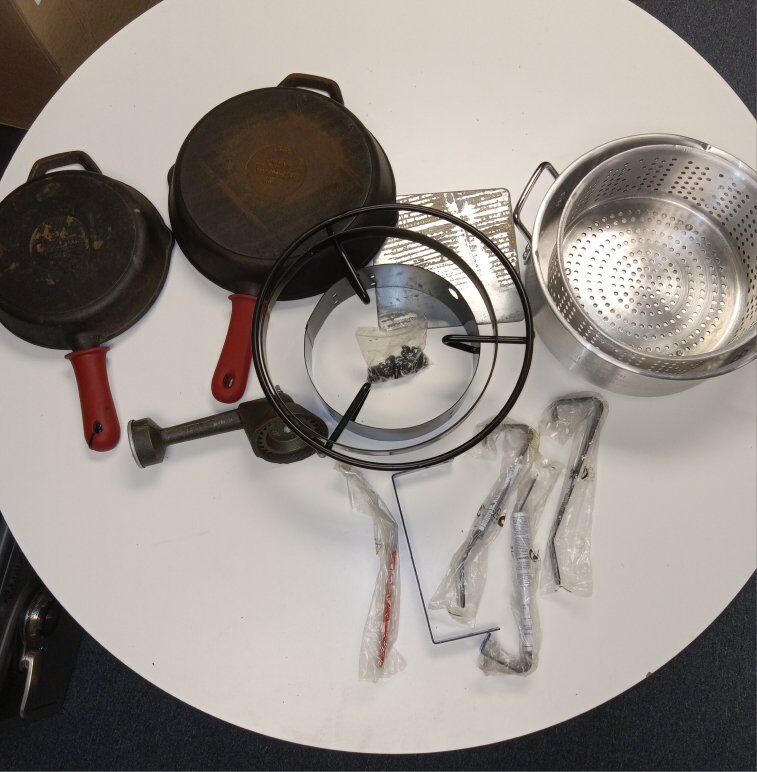 Tramontina cast iron pans 12 and 10 In propane ga