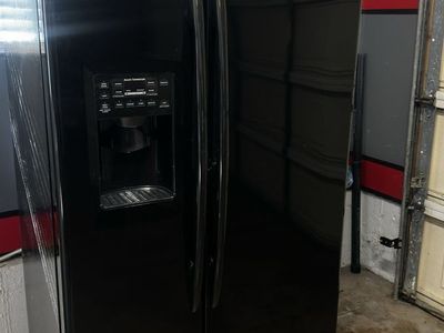 GE Profile Black Side-by-Side Refrigerator with Ice & Water Dispenser