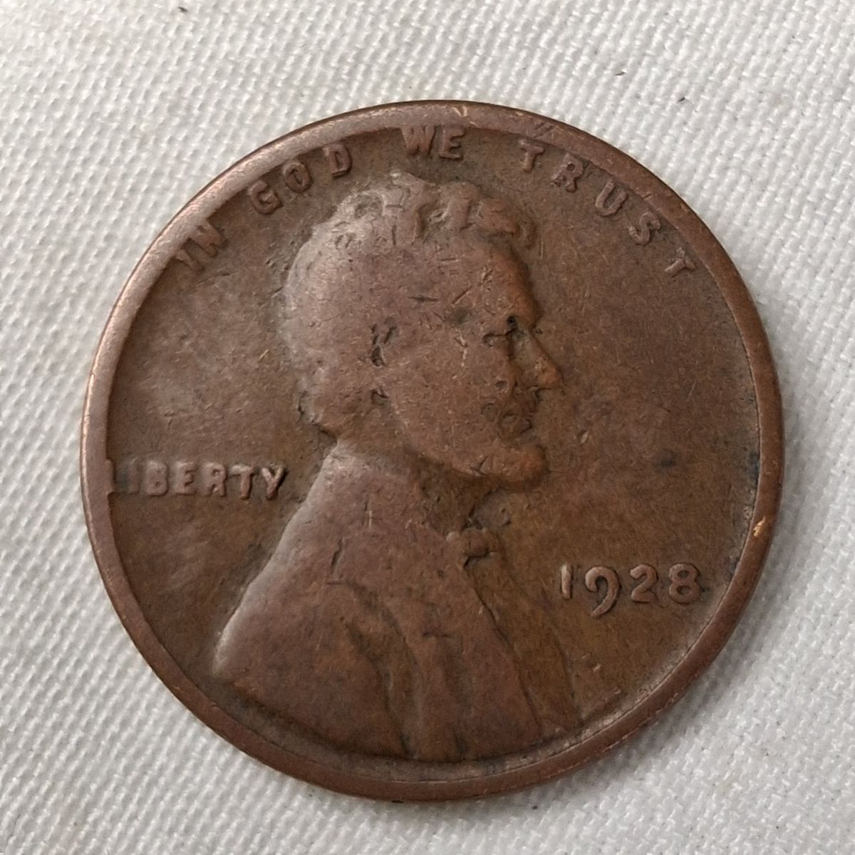 1928 US Wheat Penny One Cent Coin Collectible