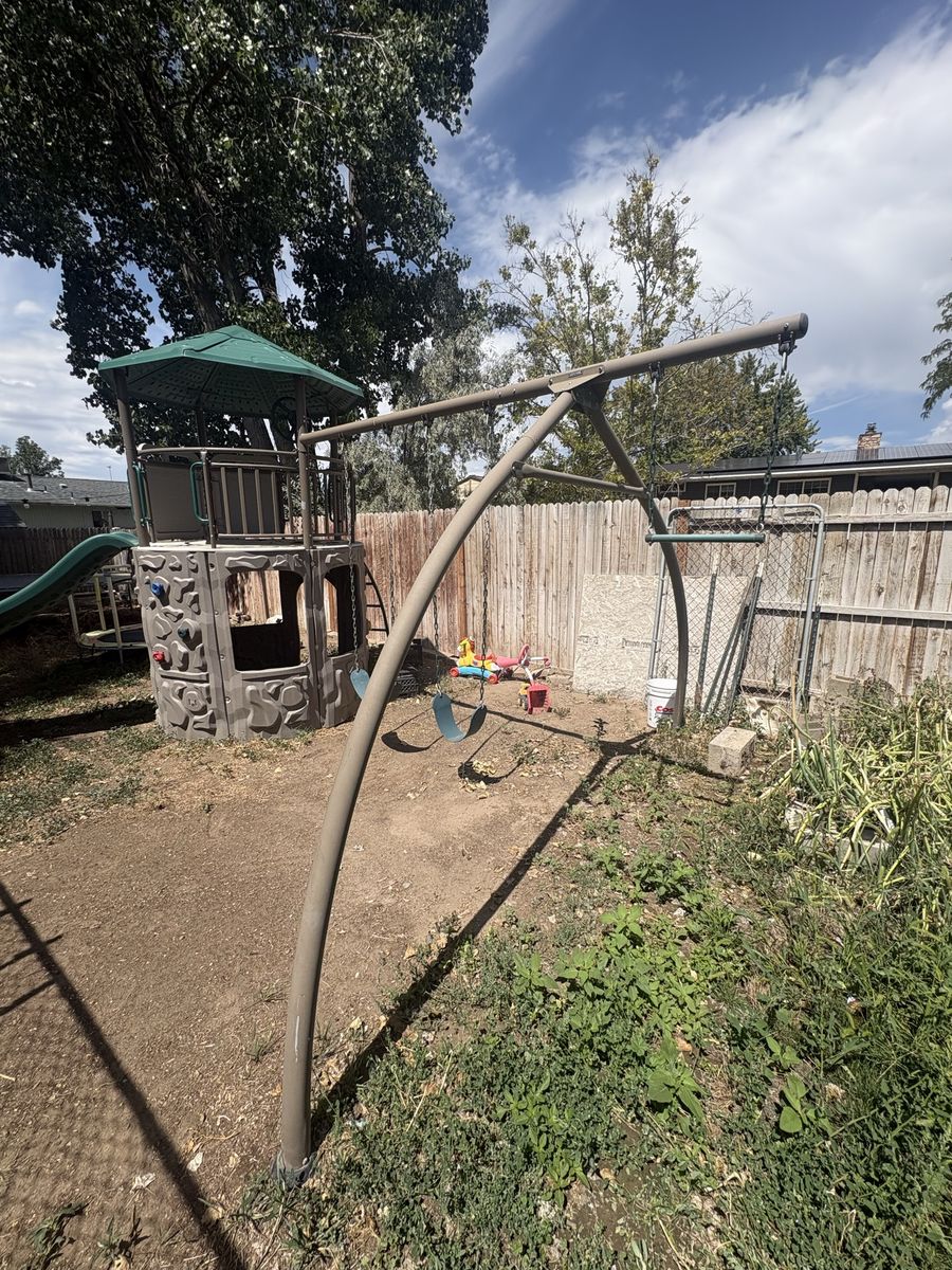 Lifetime Adventure Tower Playground Set with Swings and Slide