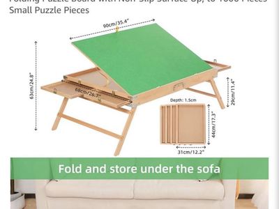 Tiltable puzzle table. Fits upTo 1000 piece puzzles