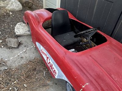 Vintage Cherry Coke Pedal Car Go-Kart - For Parts or Restoration, As-Is Condition