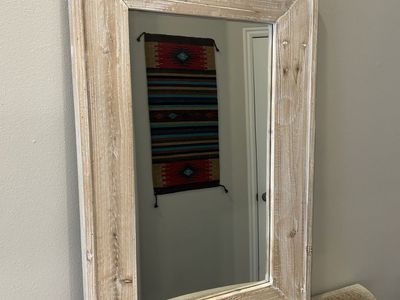 White wash mirror farmhouse