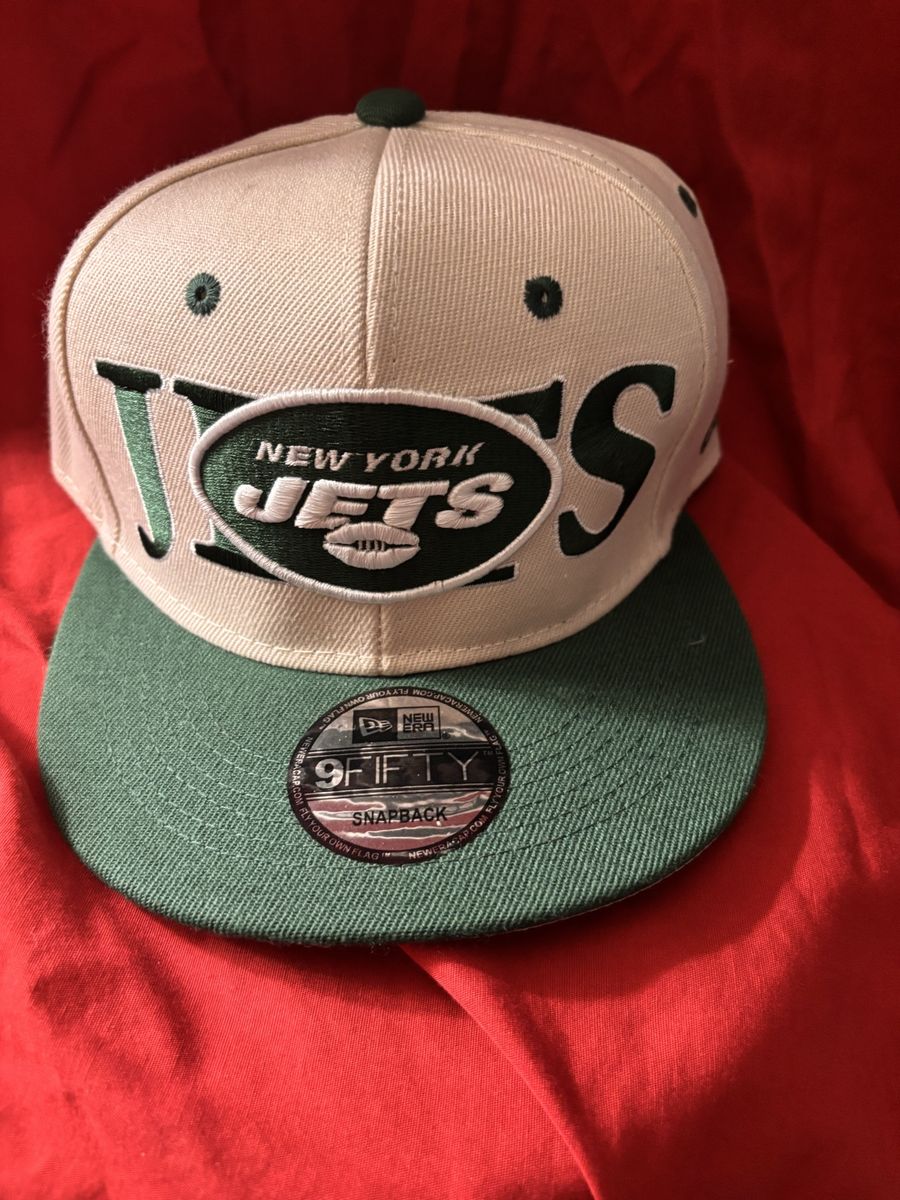 New Era 9Fifty New York Jets Snapback Hat Off-White Green