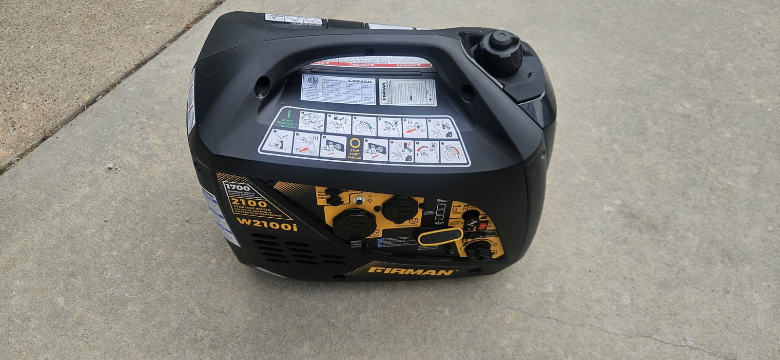 Firman 2100i Generator (used less than a hour)