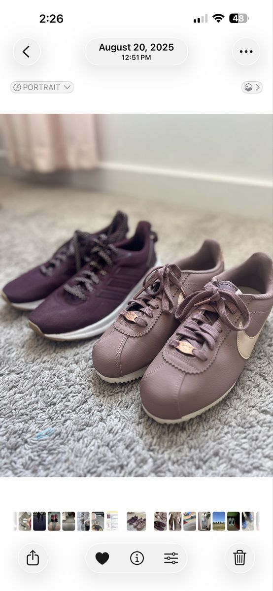Nike Classic Cortez Smokey Mauve Women's Shoes - Size 8