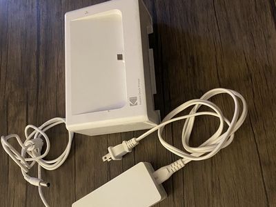 Kodak Instant Dock Printer - White, Portable Photo Printer with Power Adapter