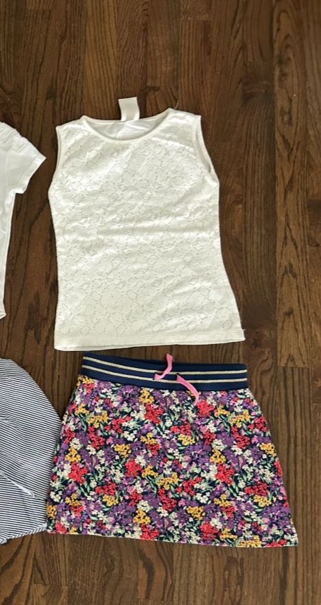 Cute Boden Floral Skirt and top girls size 6/7.