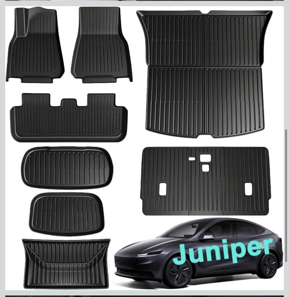 Tesla Model Y Juniper Floor Mats & Cargo Liners | 10-Piece TPE Set (2025/2026) - Open Box