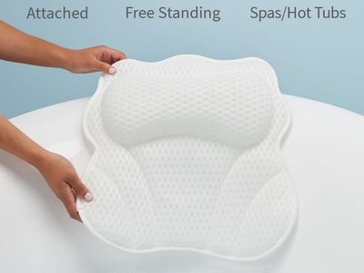 Bath Pillow with Neck Support - 4D Air Mesh, Quick Drying