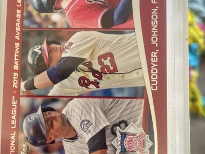 2013 Topps National League Batting Average Leaders Card - Cuddyer, Johnson, Freeman