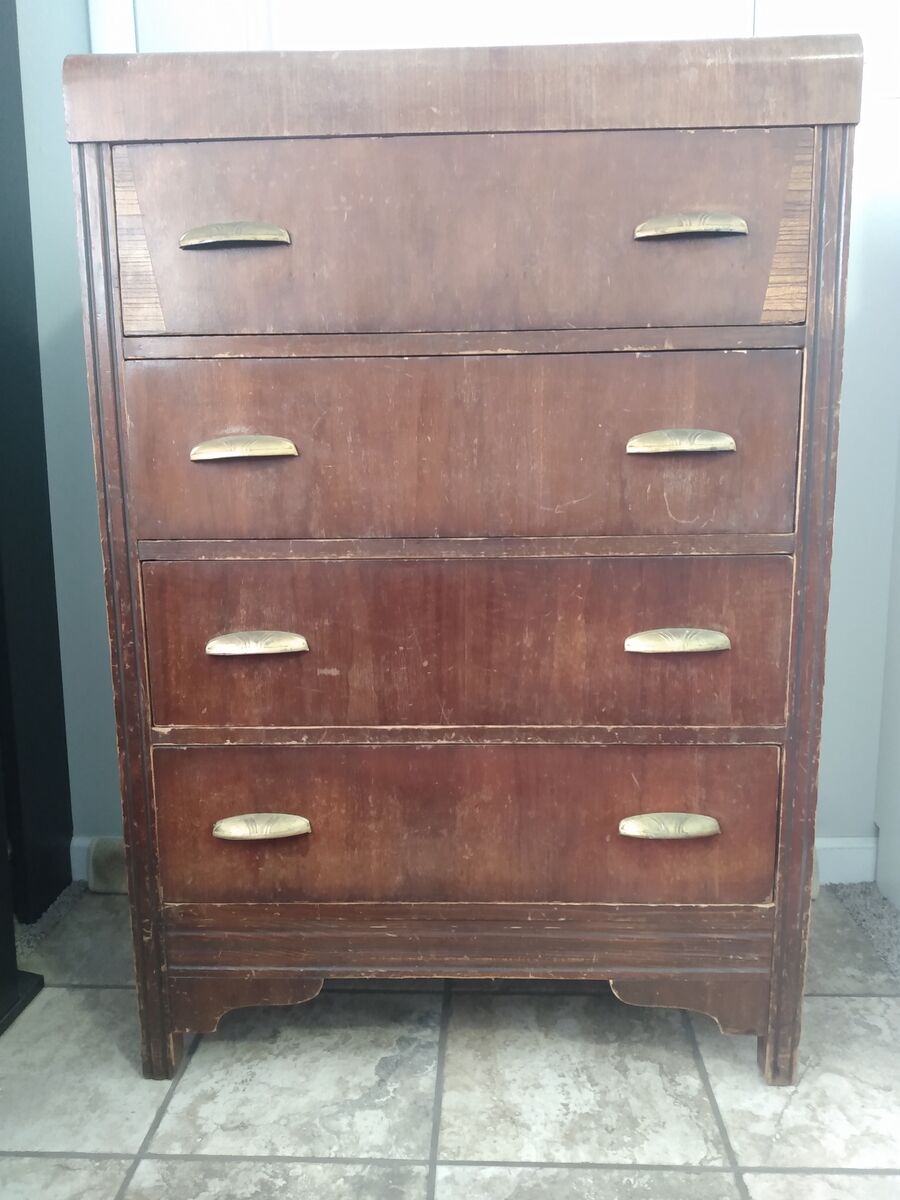 Antique Waterfall Top Dresser