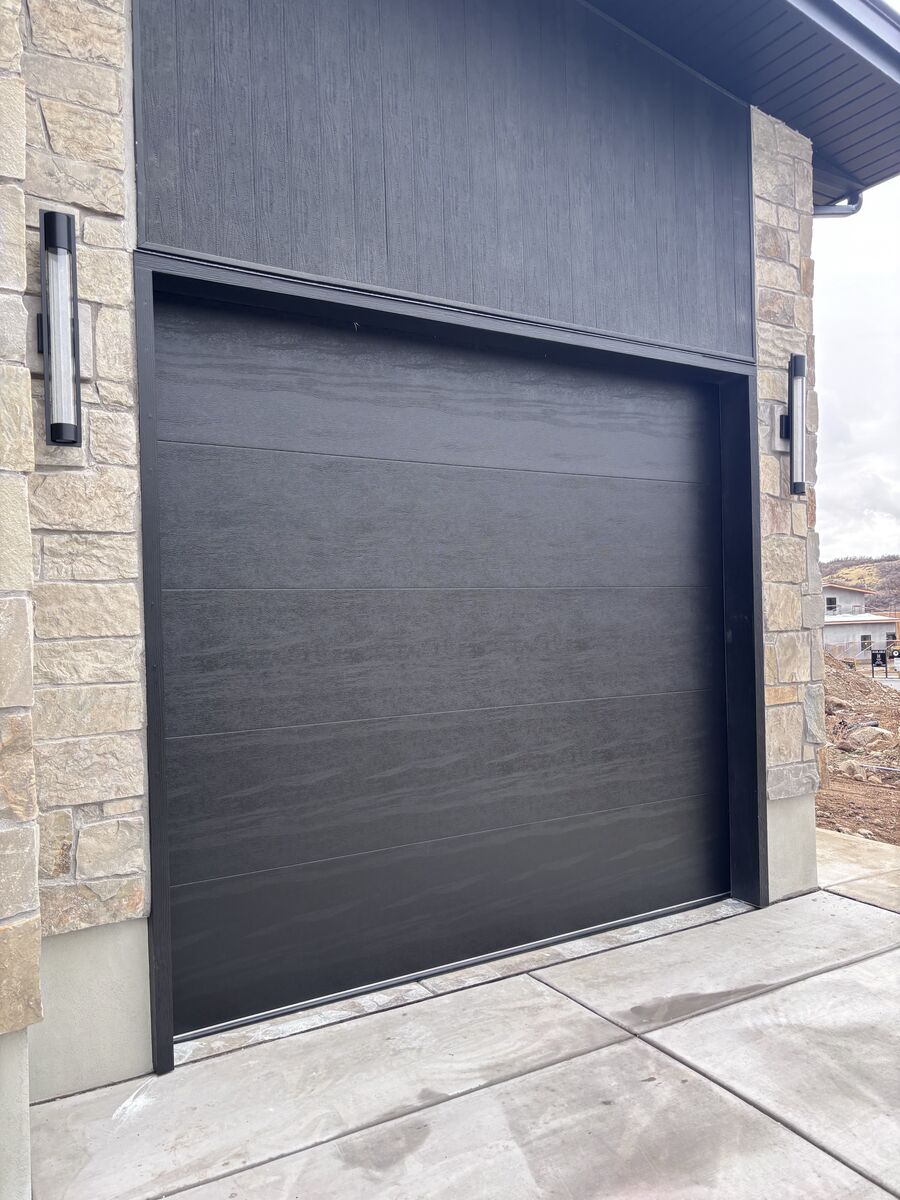 10x9 Black Flush Garage Doors