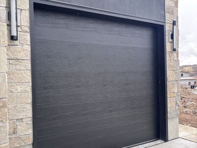 10x9 Black Flush Garage Doors