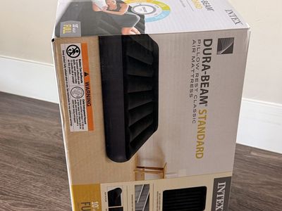 Intex Dura-Beam Standard Pillow Rest Classic Air Mattress, Full Size, 10" Height