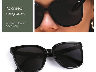 Mazzen Oversized Black Polarized Sunglasses - Classic Women's Fashion Accessory with UV400 Protection