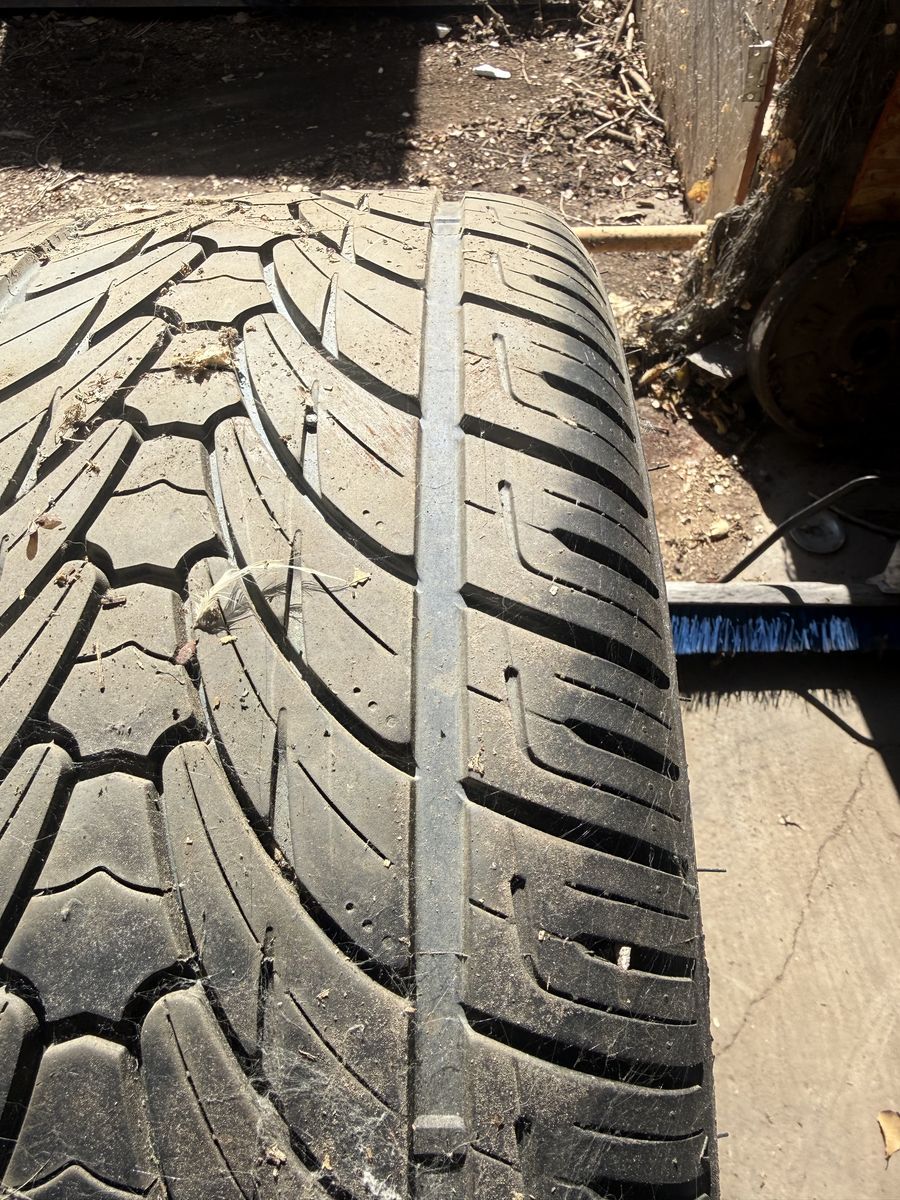 Tires with 3 good rims and the fourth needs repair