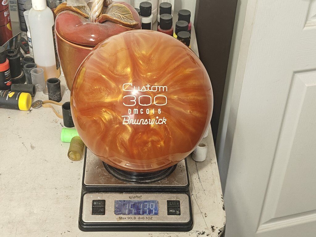 16lb Undrilled Vintage Brunswick Plastic Bowling B