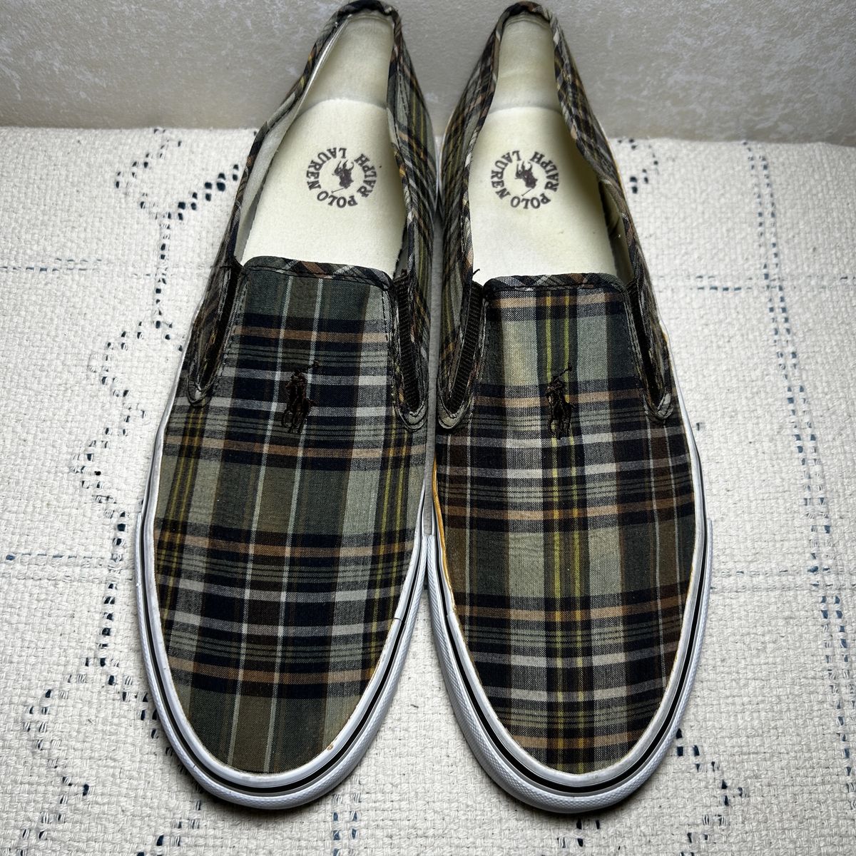 13D Polo Ralph Lauren Men’s Plaid Loafer Sneakers