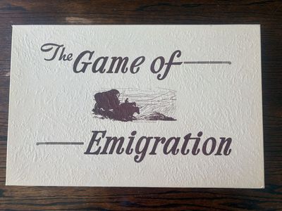 The Game of Emigration! 1947 Board Game! Great for Pioneer Day!