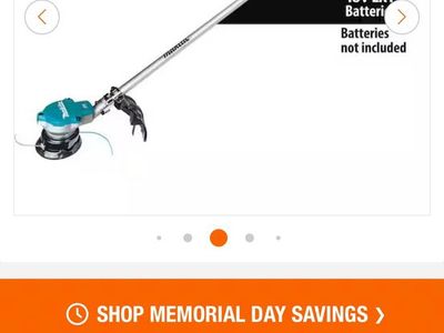 Makita Brushless Cordless String Trimmer - Uses 2x 18V LXT Batteries.