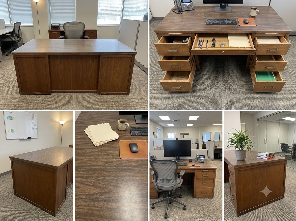 Large wood desk
